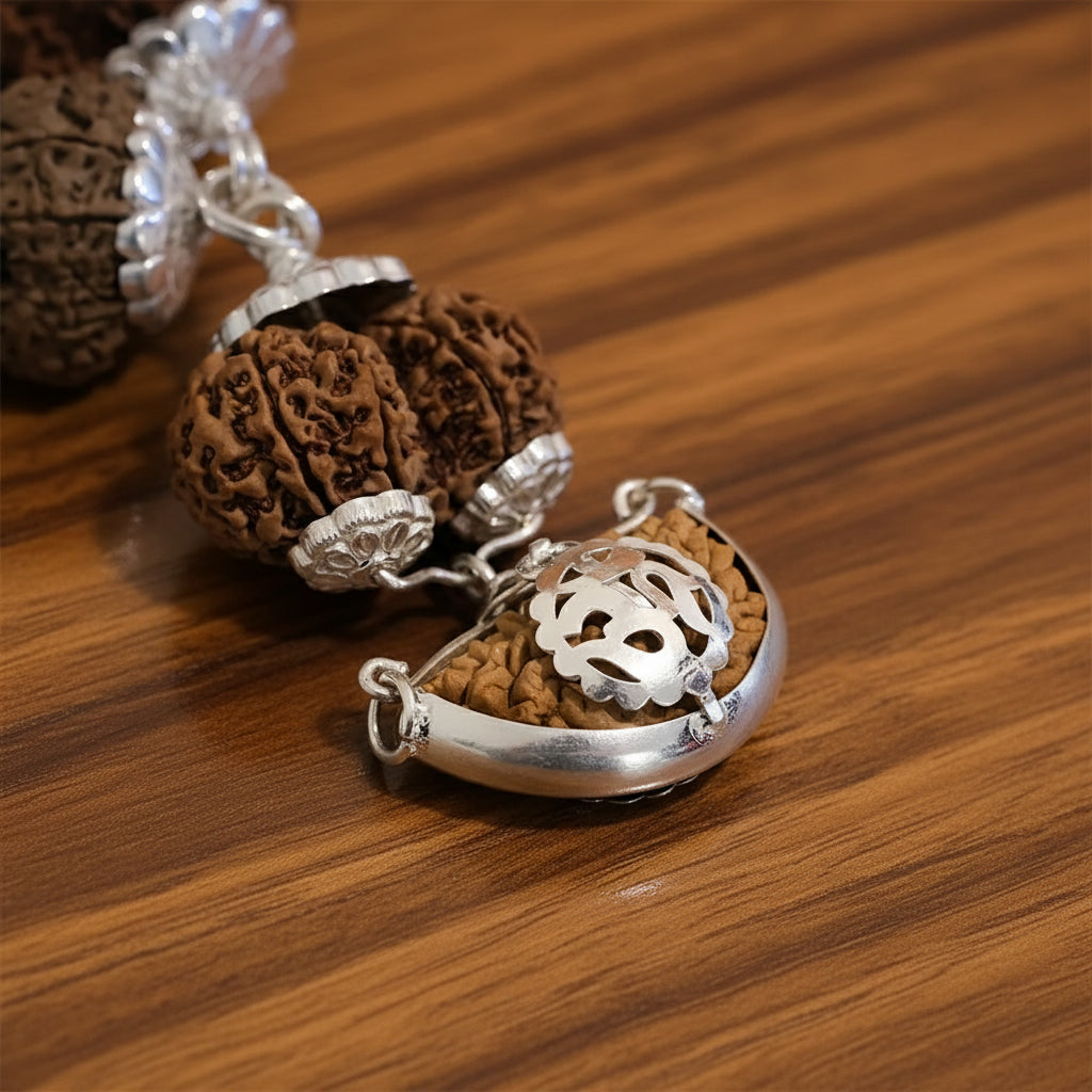 1–14 Mukhi Rudraksha Mala – Nepal Origin | With Ganesh Mukhi & Gaurishankar