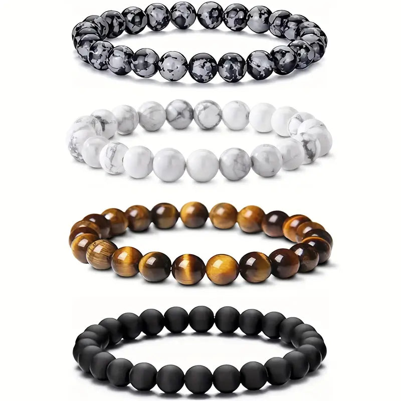 Natural Stone Beads Bracelet Set