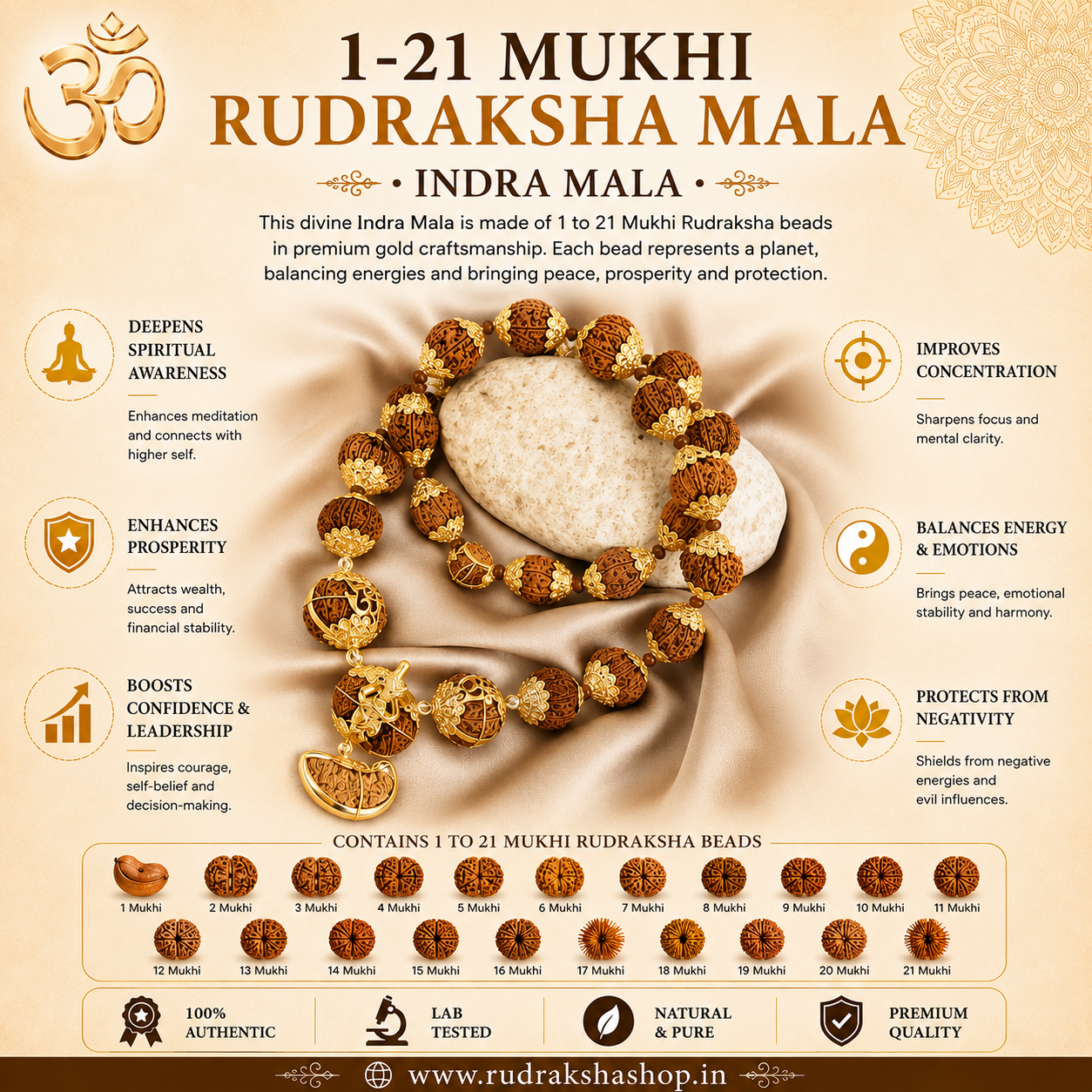 Nepali Indrani Siddha Mala (Customizable)