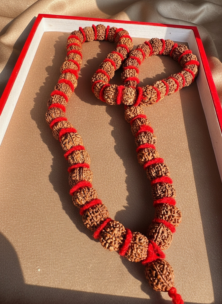 7 Mukhi Rudraksha Mala – 54 Beads (Nepali Origin)
