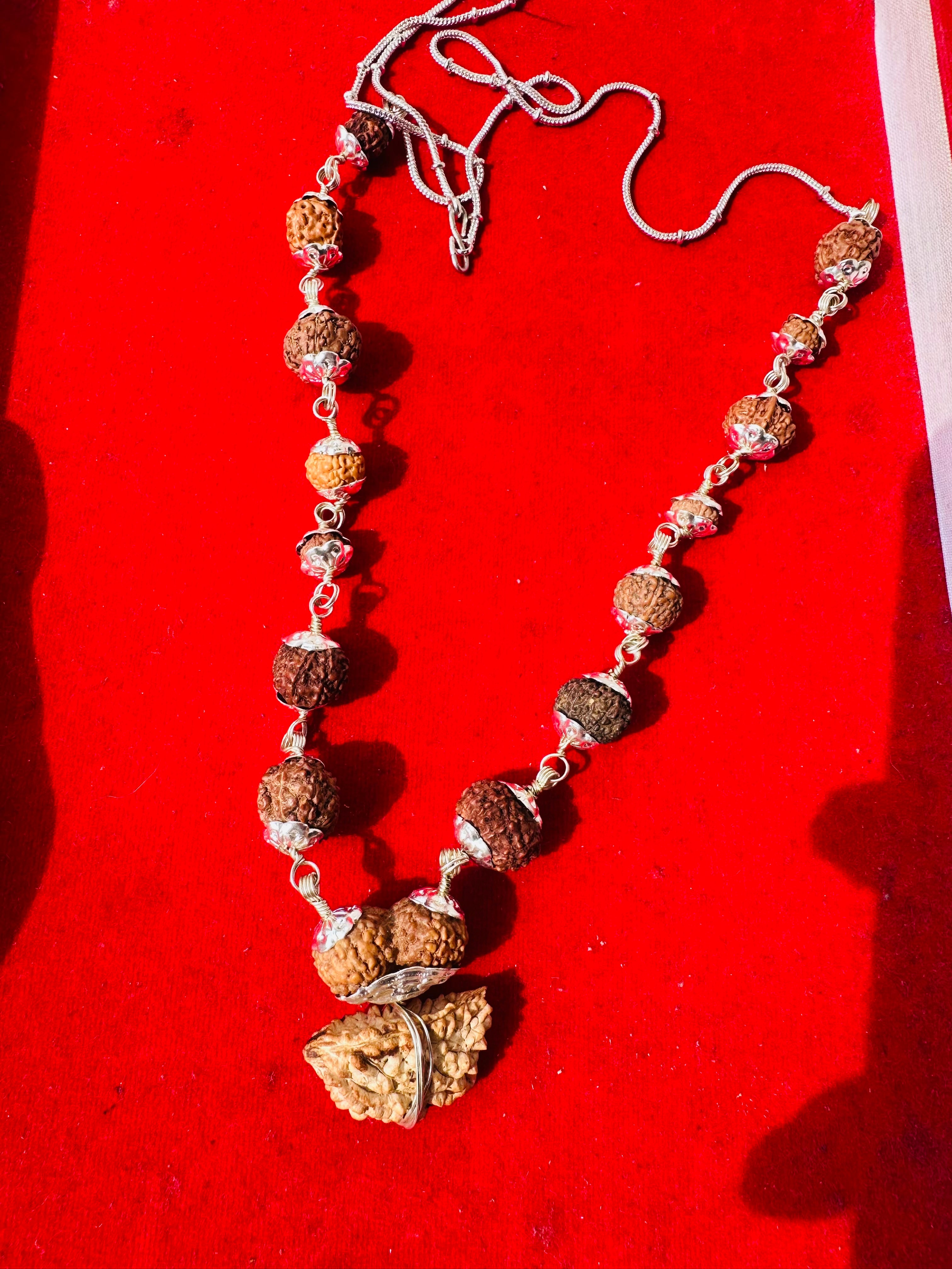 1-14 Mukhi Siddha Mala (Indonesian) – Silver Capping