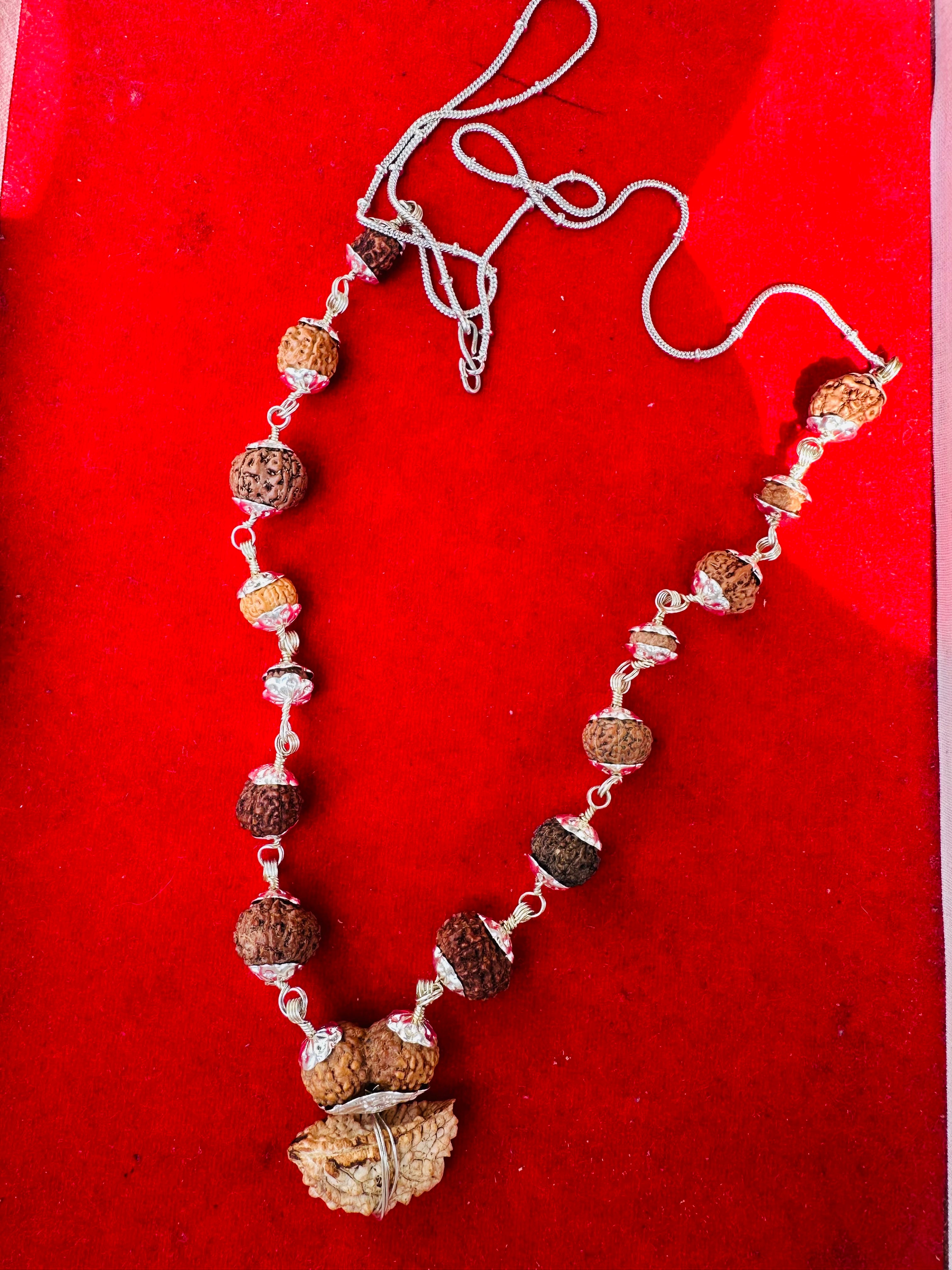 1-14 Mukhi Siddha Mala (Indonesian) – Silver Capping