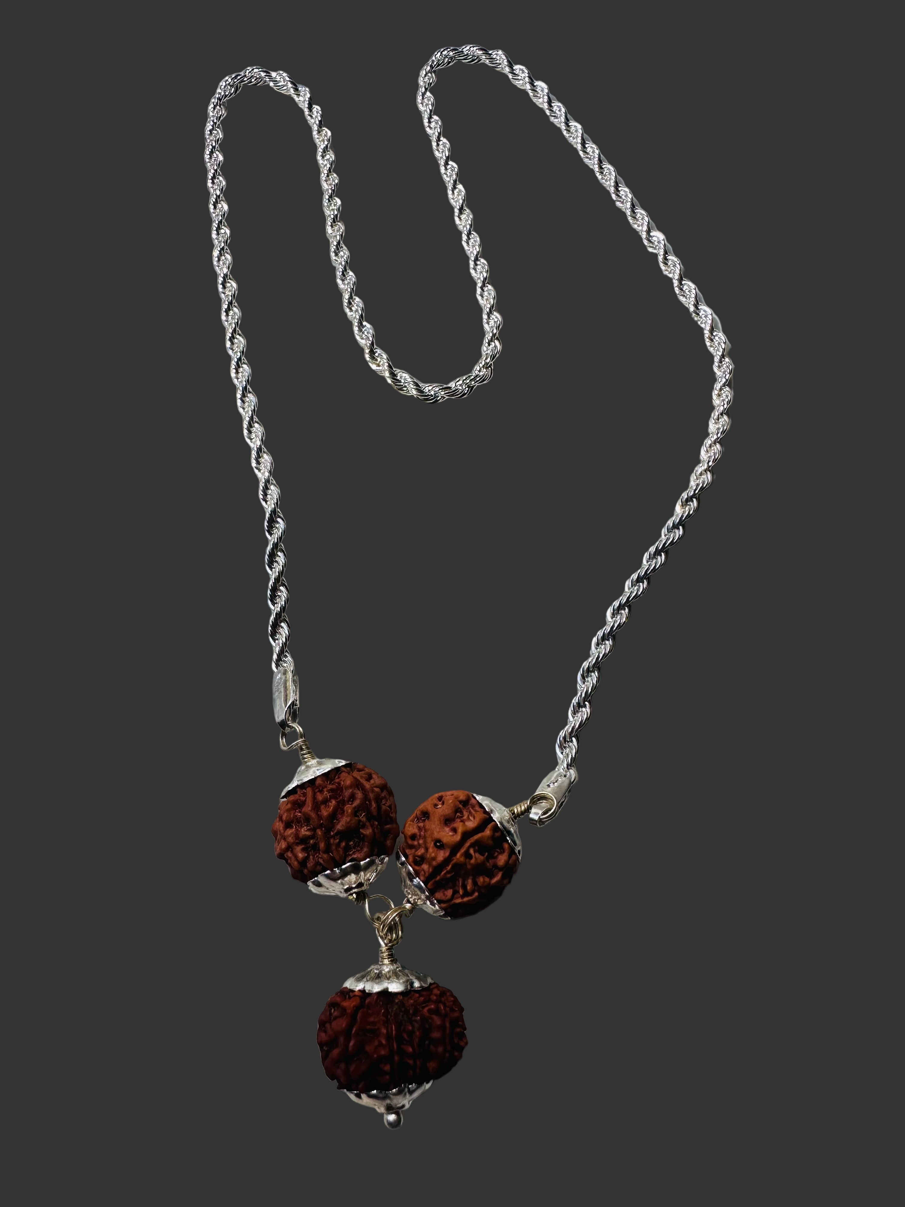 ✨ 2 Pcs 7 Mukhi Rudraksha (Nepali) + 1 Pc 11 Mukhi Rudraksha – Lab Certified ✨