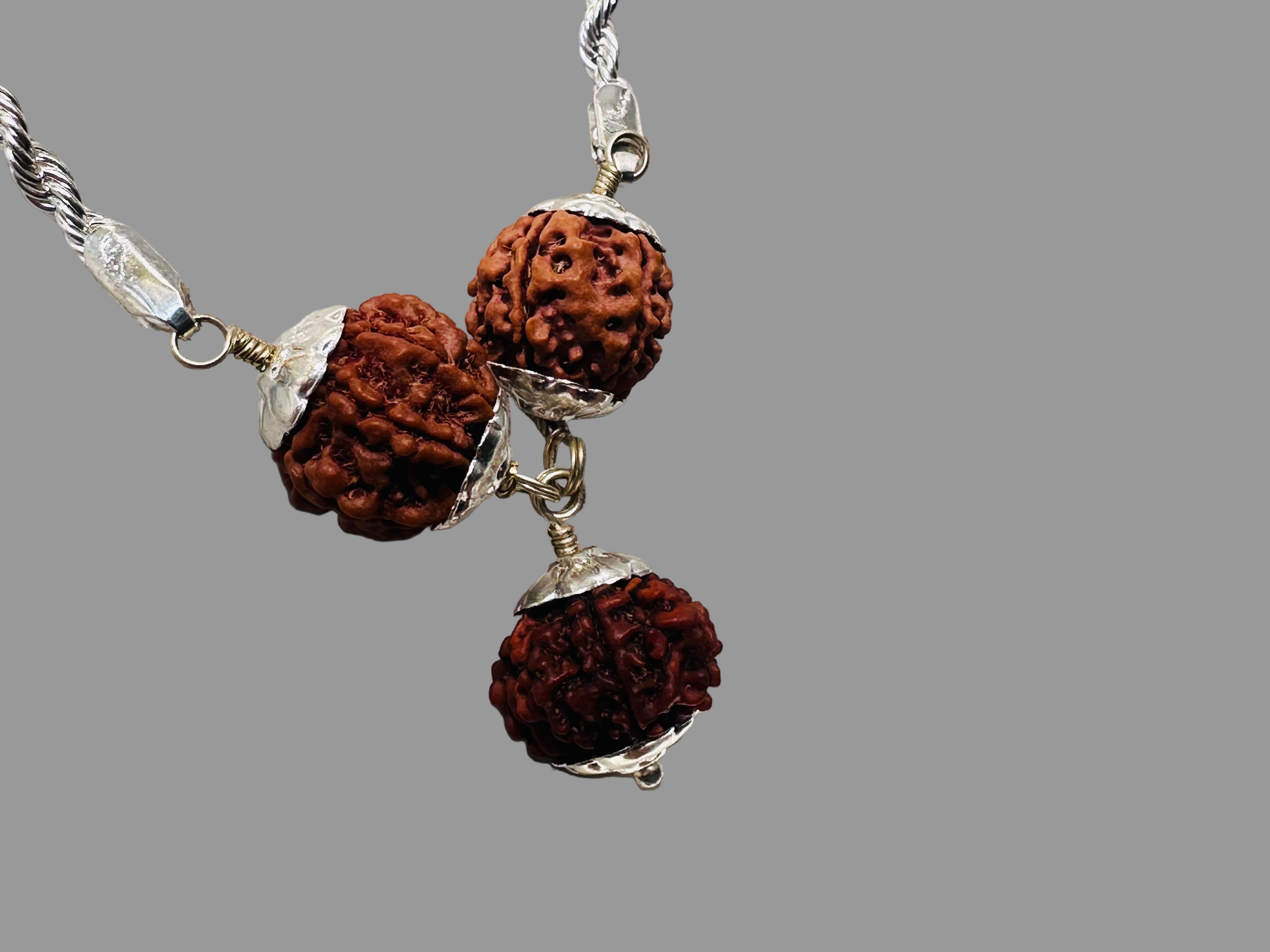 ✨ 2 Pcs 7 Mukhi Rudraksha (Nepali) + 1 Pc 11 Mukhi Rudraksha – Lab Certified ✨