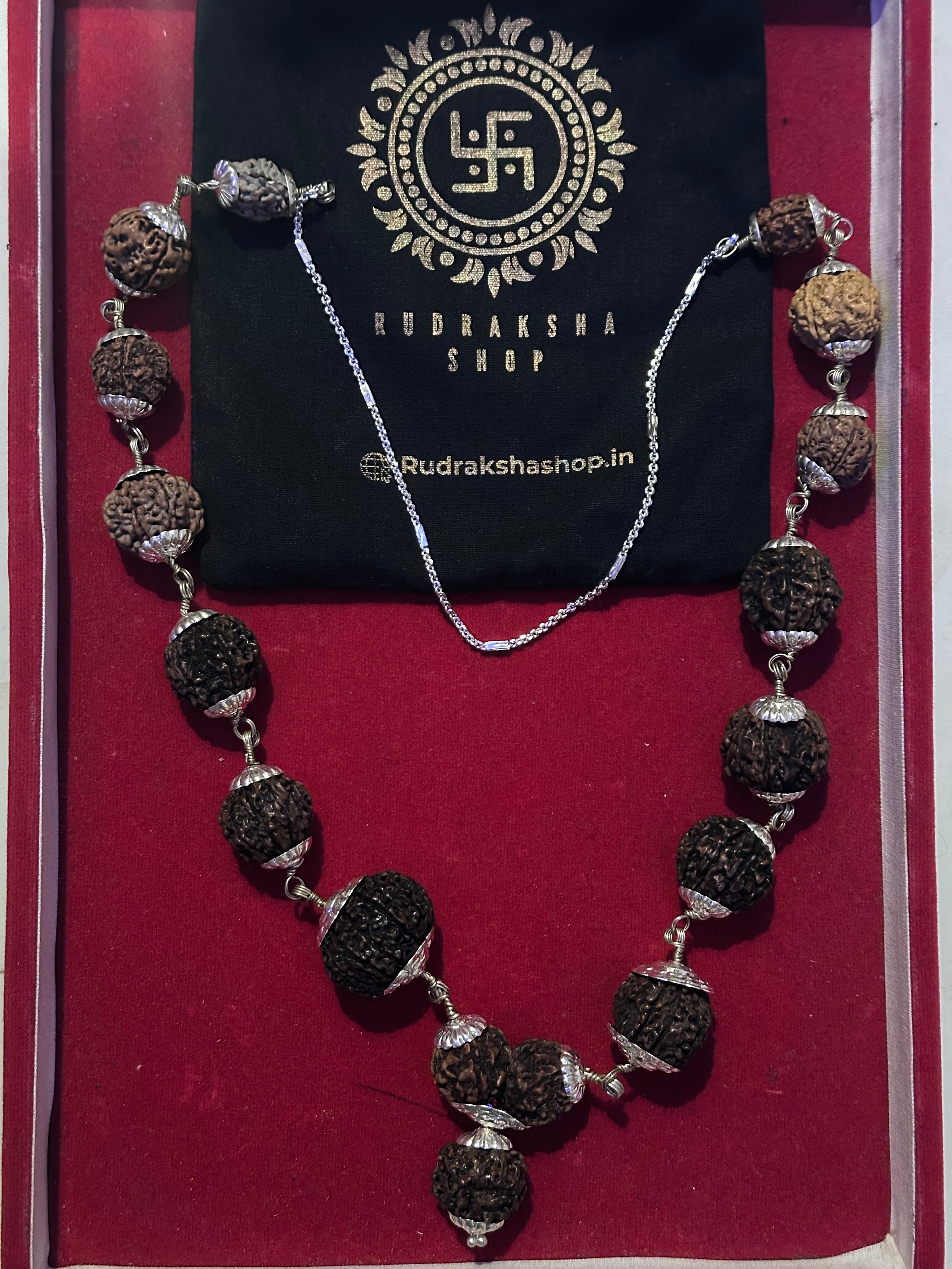 1-14 MUKHI RUDRAKSHA MALA - SIDDHA MALA (NEPALI BEADS)