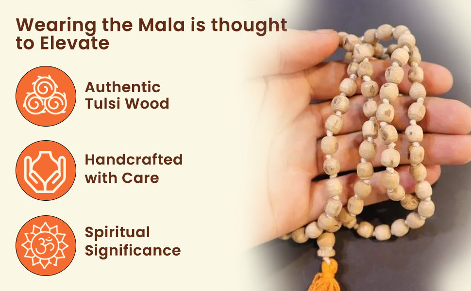 100% Pure Tulsi Kanthi Jap Mala 6mm