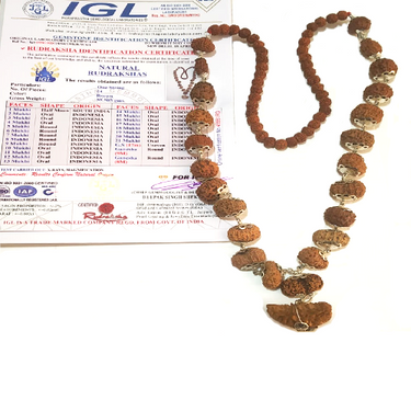 Lab Certified Indra Mala Size: 17-23mm